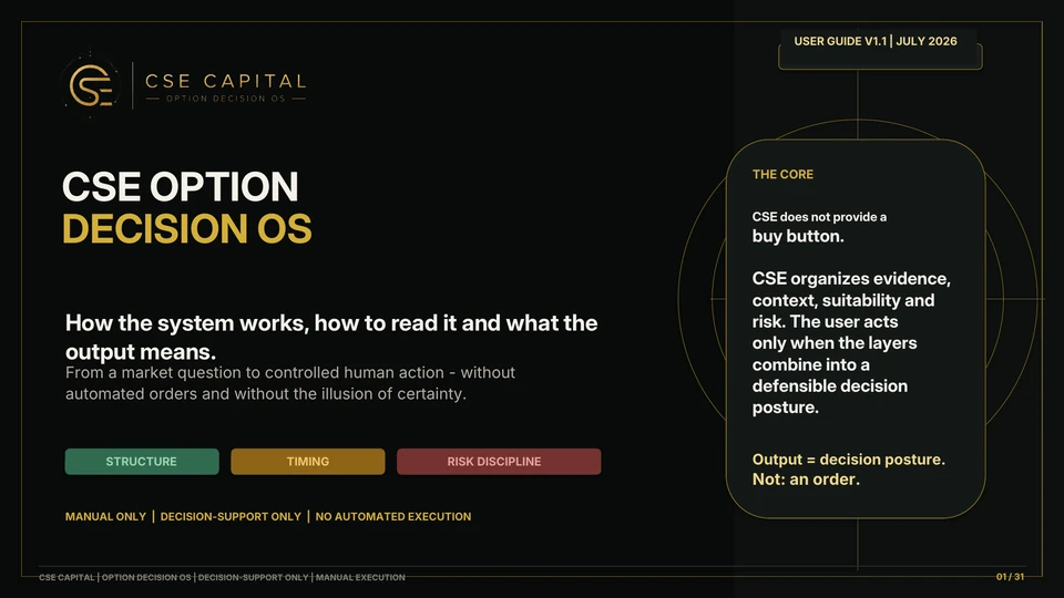 Cover preview of the English CSE Option Decision OS User Guide v1.1.